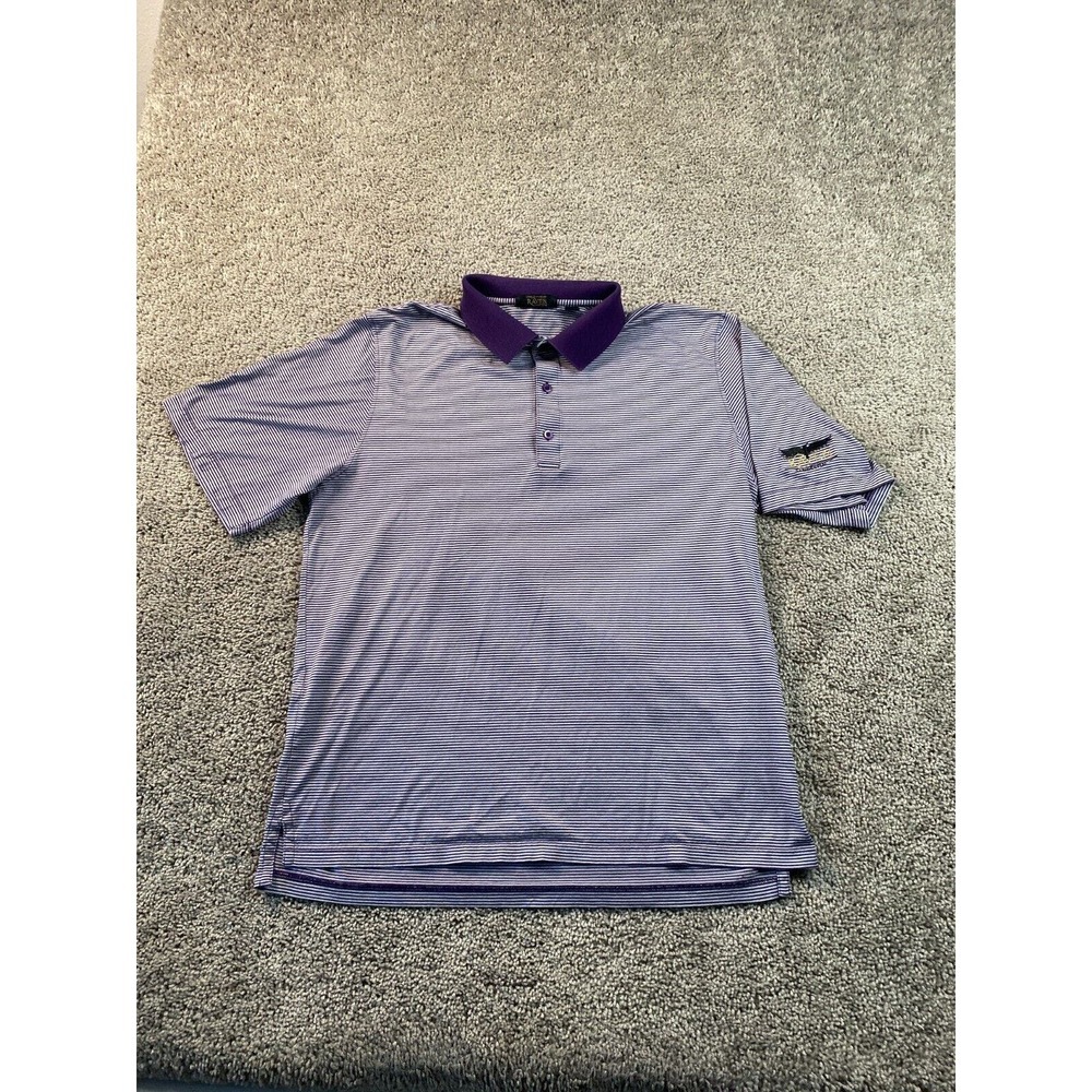 Raven Golf Club Polo Mens Extra Large Purple White Florida Golf Golfer Golfing